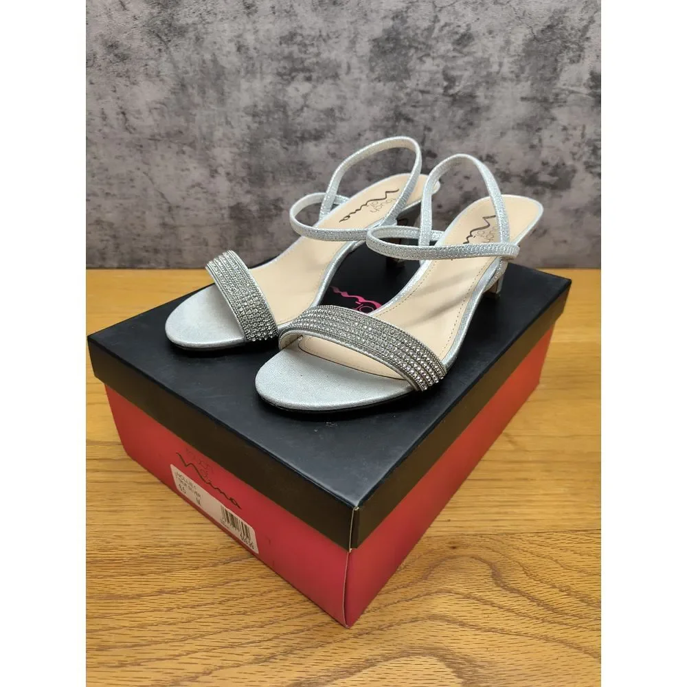 Touch Of Nina Suede 6.5m True Silver  Heels‎